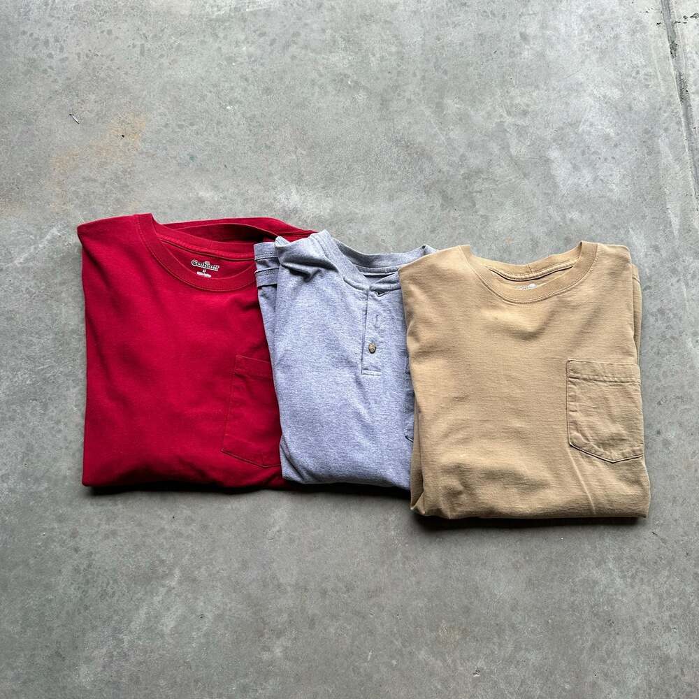 Carhartt Assorted Men's Long Sleeve Pocket T-Shirts  - 3 Pack